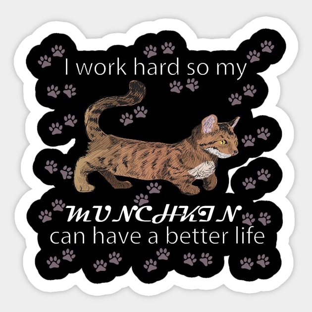 Munchkin cat Sticker by él ùnico